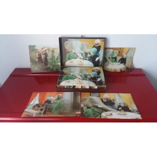 Ancien Jeu De 24 Cubes Puzzle Babar 1968 Tl-Hachette - Brunhoff