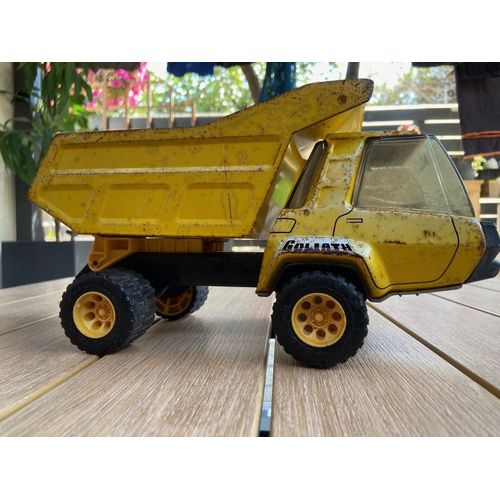 Ancien Jouet En Tle Camion Benne Basculante Joustra Goliath Collector Autophile