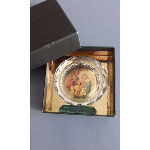 Ancien Objet Religieux En Cristal  Poser