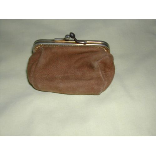 Ancien Petit Porte Monnaie En Daim