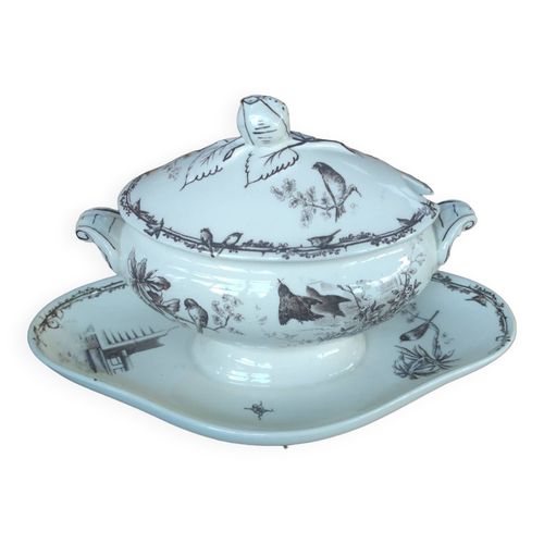 Ancien Plat Ancienne Saucire Terre De Fer Hb Amp Ciespia Marron