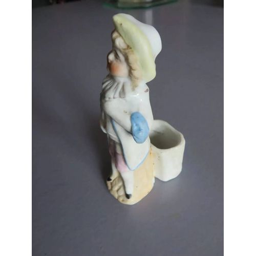 Ancien Pyrogne En Biscuit Porte Allumettes/T28