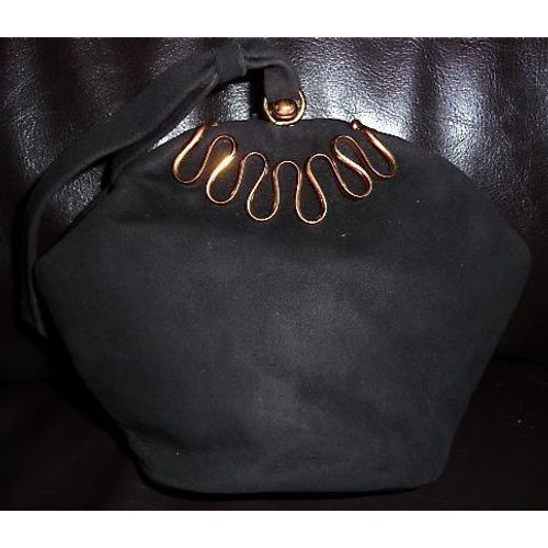 Ancien Sac De Soire Daim
