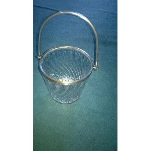 Ancien Seau A Glaons En Cristal Sign Baccarat Modle Bambou Torsad.