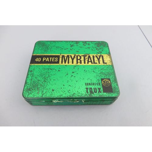 Ancienne Boite En Fer Ptes Myrtalyl