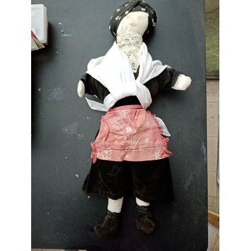 Ancienne Poupe En Chiffon Costume 50 Cm Ancienne Poupe En Chiffon Costume 50 Cm