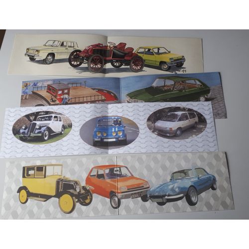 Anciennes Cartes Doubles De Voeux Du C.A.R. Ile-De-France Des Annes 2002, 2005, 2012, 2014 Avec  L'intrieur De Belles Images De Vhicules Renault Anciens Et Modernes -Dimension Ferme 21x10.5cm