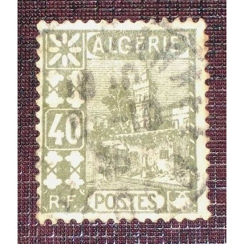 Anciennes Colonies Franaises - Algerie N 45 Oblitr De 1926 - 40c Olive  Vue D'alger : Mosque Sidi Abderahmane 