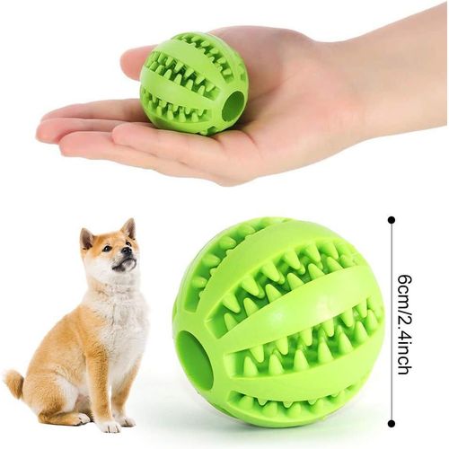 Ancosoo 2 Jouet Chien Balles Chien Balle  Mcher En Caoutchouc Nettoyer Les Dents Non Toxique Rsistant Aux Morsures Jouet Balle De Jouet Interactive D'entranement Iq Puzzle Pour Petit Moyen Chien