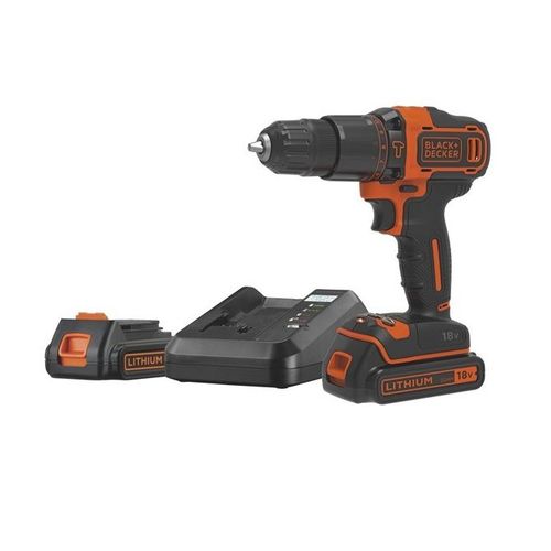 And Decker Perceuse Visseuse   Percussion 18v 2ah Li-Ion Avec Coffret Bdchd18k1b2 Black And Decker