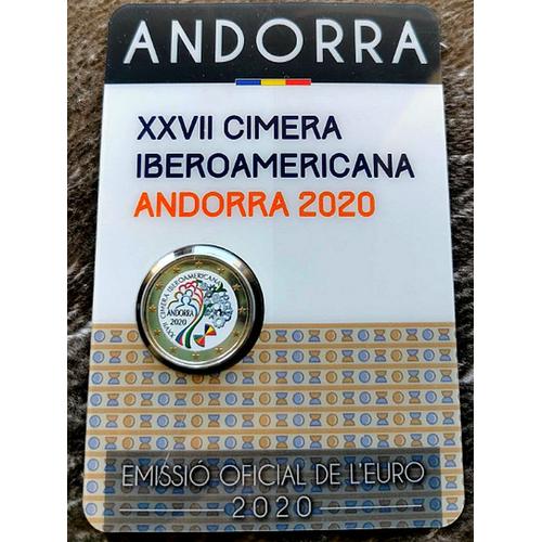 Andorre 2020 - Sommet Ibero Americain - Coincard 2 Euros Commemorative Couleur