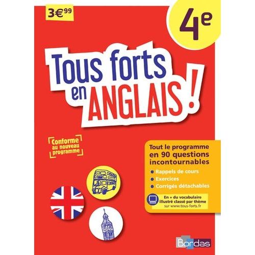 Tous Forts En Anglais ! 4e   de Azoulay Catherine  Format Broch 