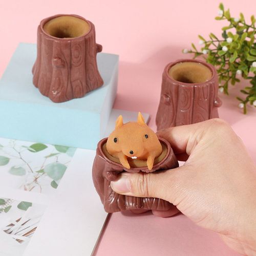 Animal Mignon cureuil  Presser, Tasse D'cureuil, Jouet De Dcompression, Piquet En Caoutchouc, Jouets Fidget, Cadeau Pour Amis Pop It