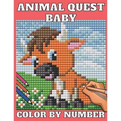 Animal Quest Baby Color By Number Featuring Incredibly Cute And