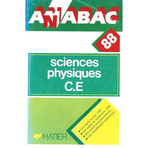 Annabac Sciences Physiques C Et E   de annabac  Format Poche 