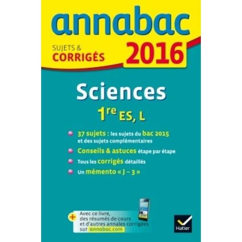 Sciences 1re Es, L - Sujets Et Corrigs    Format Broch 
