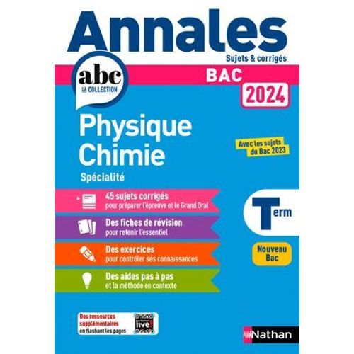 Annales Bac Physique Chimie Term. 2024 - Corrig  