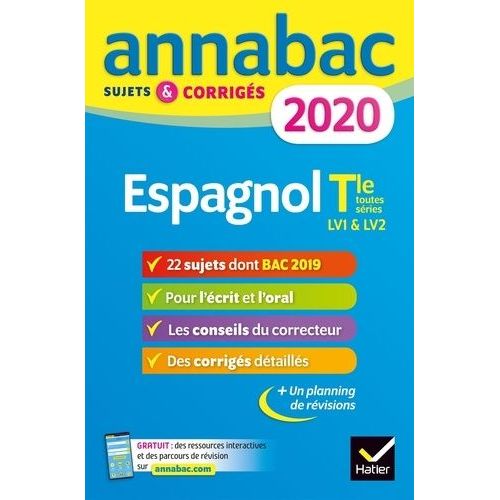 Espagnol Tle Toutes Sries, Lv1 Et Lv2 - Sujets Et Corrigs    Format Grand Format 