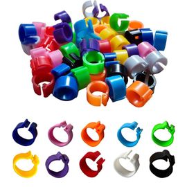 Anneaux Jambe Poulet 100 Bagues Poule Numérotées - 16mm, Plastique Coloré - Pour Poules, Canards, Volaille Nourriture Poussin