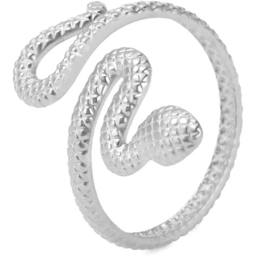 Anneau De Serpent Ajustable Pour Femme Homme En Inoxydable Vintage Bague De Doigt  Enroulement De Serpent Anneaux De Doigts Ouverts Pour Soire Cocktail Halloween.[Y521]