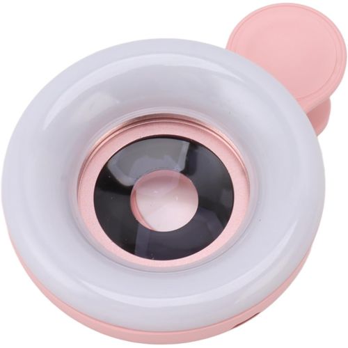 Anneau Lumineux  Clipser,Objectif Macro 15X,Lumire Annulaire Portable Et Rechargeable Pour Tlphone,Appareil Photo,Photographie,Enregistrement Vido(Rose)
