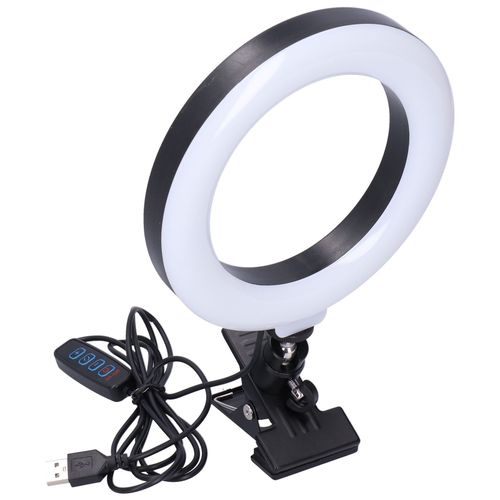 Anneau Lumineux Led A Intensite Variable De 16 Cm Avec Support A Clip Pour Diffusion Video En Direct Et Photographie