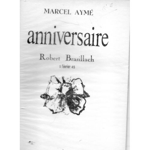 Anniversaire Marcel Aym   