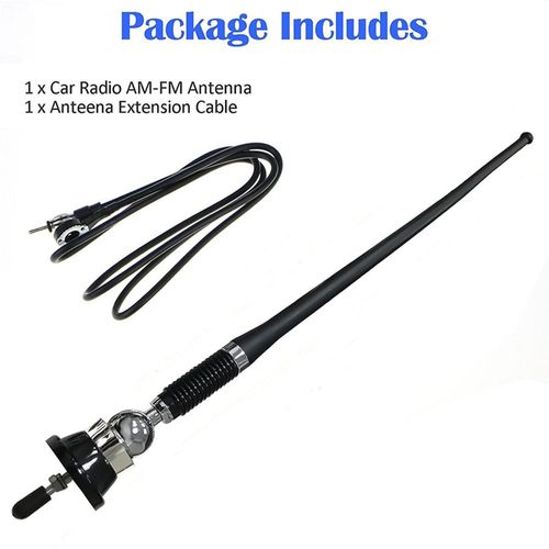 Antenne D'autoradio Universelle Am Fm Stro, Remplacement Avec Cble D'extension D'antenne, Mt De Toit Pour Camions Et Vhicules Automobiles