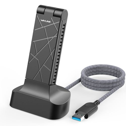 Antenne intgre - Wavexhaus Adaptateur USB 3.0 sans fil AC1900 pour touristes, 5G, 1300Mbps et 2.4G 600Mbps, carte rseau WiFi, divulguer externes  gain lev 4x3dBi