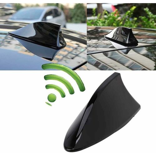 Antenne Requin Antenne D'aileron De Requin Universelle Antenne De Voiture Avec Am Fm Radio Signal Base tanche (Noir)