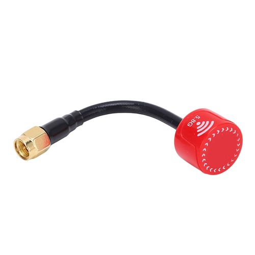 Antenne Rhcp A Gain Eleve 5,8 Ghz 2,5 Dbi Avec Connecteur Sma 85 Mm Pour Drone De Course Rc Fpv, Rouge