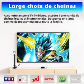 Eightwood Antenne TV Intérieur Puissante Avec Amplificateur HDTV Antenne TNT Améliore Le Signal