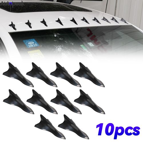 Antenne Universelle De Coffre De Voiture, Diffuseur D'aileron De Requin, Gnrateur De Vortex, Aile, Toit, Queue, Spomicrophone, Pare-Chocs, Ensemble, Dcoration De Kit De Carrosserie, 10 Pices