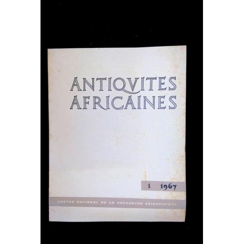 Antiquits Africaines 1 1967   