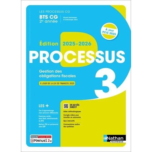 Gestion Des Obligations Fiscales Bts Cg 2e Anne Les Processus Cg    Format Grand Format 