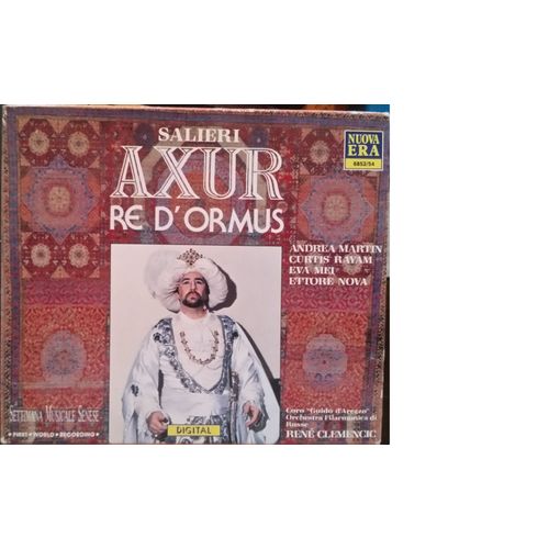 Antonio Salieri Axur Re D'ormus Andrea Martin Curtis Rayam Eva Mei Ettore Nova Ambra Vespasiani Massimo Valentini Michele Porcelli Mario Cecchetti Sonia Turchetta Giovan Battista Palmieri R. Clemencic - Antonio Salieri 1750-1825 : Axur Re D'ormus Dramma Tragicomico De Lorenzo Da Ponte D'aprs Pierre Augustin Caron De Beaumarchais Coro Guido D'arezzo Orchestra Filarmonica Di Russe Dir Ren Clemencic