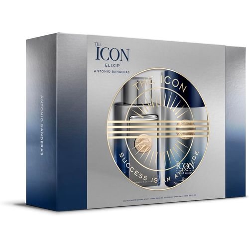 Antonio - The Icon Elixir - Coffret Cadeau Edp 100 Ml + Deo 150 Ml - Longue Dure - Parfum lgant  La Personnalit Bien Affirme - Notes Boises Ambres - Idal Pour Les vnements Spciaux