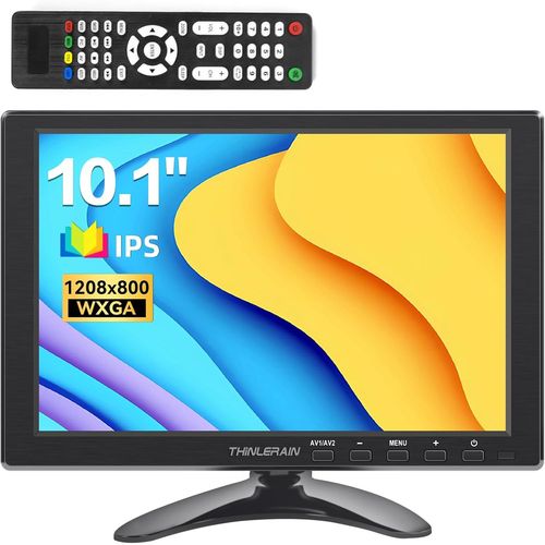anwxai-10,1 Pouces cran Moniteur Portable 1280 X 800 Led 16:10 Ips Ecran De Hdmi/Vga/Bnc/Av/Vesa/Support Compatible Avec Pc Raspberry Pi Windows 7/8/10