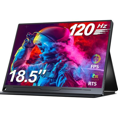 anwxai-Ecran Portable 18,5 Pouces 120Hz Moniteur Mobile Avec Display Ips Full Hd 1920 * 1080 Usb C Mini Hdmi Pour Laptop Pc Xbo Ps4/5 Xbo Raspb Pi,Montage Vesa