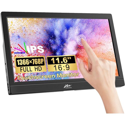 Anwxai-cran Tactile Portable 11,6 Pouces Moniteur Portable Fhd 1366x768 Ips cran Hdr Eye Care Avec Type-C,Hdmi Pour Pc/Ordinateur Portable/Raspberry Pi/Ps3/4 Xbox/Switch/Tlphone