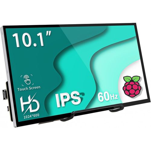 anwxai-cran Tactile Raspberry Pi,10,1 Pouces Mini Moniteur Portable1024600 Hdmi Ips Lcd,16: 9 Affichage,Touch Screen Pour Raspberry Pi 400/4/3/2/Zero/B/B+ Jetson Nano Win11/10/8/7