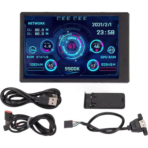 anwxai-Mini cran Usb Ips 3,5 Pouces,Aida64 Pc Cpu Data Monitor cran D'Affichage Des Capteurs Pc cran D'Affichage De La Temprature Du Pc Moniteur De Temprature D'Ordinateur