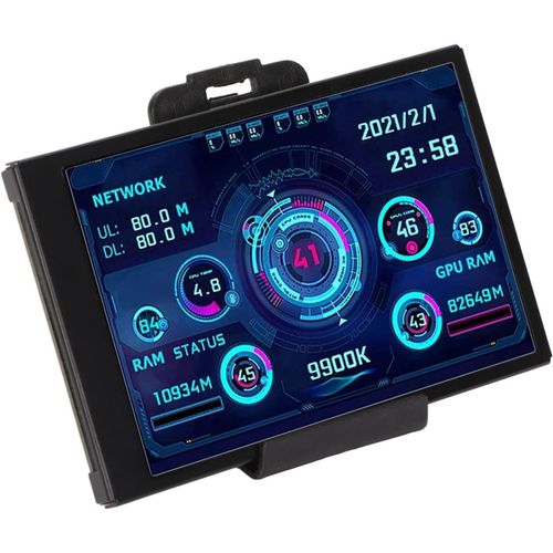 anwxai-Moniteur De Temprature D'Ordinateur Ips 3,5 Pouces,cran De Panneau De Capteur Pc,Moniteur De Donnes Cpu Hdd Affichage De Temprature D'Ordinateur Pour Systme