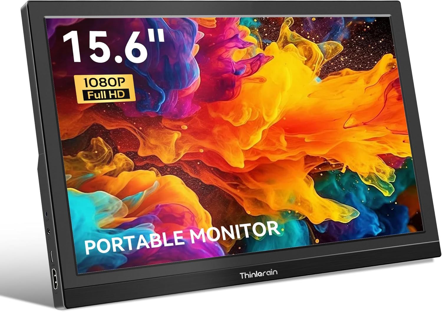 anwxai-Moniteur Portable 15,6 Pouces Fhd 1920 X 1080 Hdmi Type-C(Usb-C) Ecran Pour Pc,Macbook,Ordinateur Portable,Jeu,Raspberry,Xbox,Ps4,Haut-Parleur Intgr