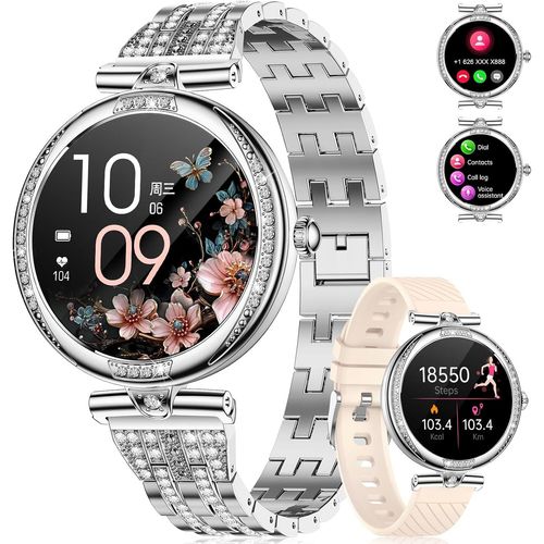 Anwxai-Montre Connecte Femme Bluetooth Appels Pour Android Ios Montre Femme Connecte 1,19