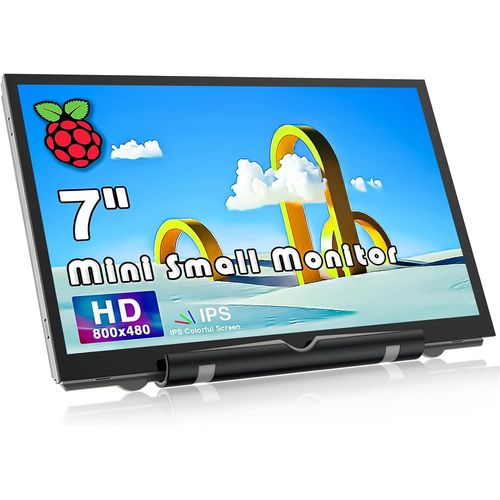anwxai-Raspberry Pi cran 7 Pouces,Mini cran Lcd Hdmi,Mini Moniteur 800X480,Petit Ecran Pc Portable Ips Pour Raspberry Pi 400/4 / 3/2 / Zero/B/B + Jetson Nano Win11 / 10/8 / 7(Non Tactile)