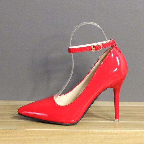 Aphfte Ta-Escarpins Pointus En Cuir Verni Pour Femmes,Chaussures De Bureau,Talons Aiguilles,Super Grande Taille 33-50,7cm,10cm,12cm
