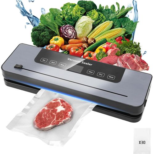 Appareil De Mise Sous Vide 6 En 1 Avec 30 Sacs De Scellage Sous Vide Bulit-In Cutter 38 X 18 X 7 Cm[MIN5282291]