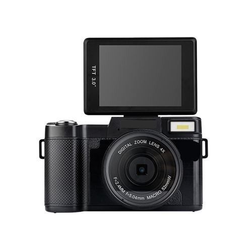 Appareil Photo Numrique 2.7K Vlog Avec Zoom 4X Et Ecran Rotatif 3.0 Pouces Noir YONIS