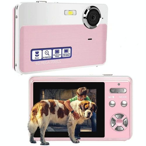 Appareil Photo Numrique 40MP 16X Zoom cran 2.4' Macro Portable Rose YONIS